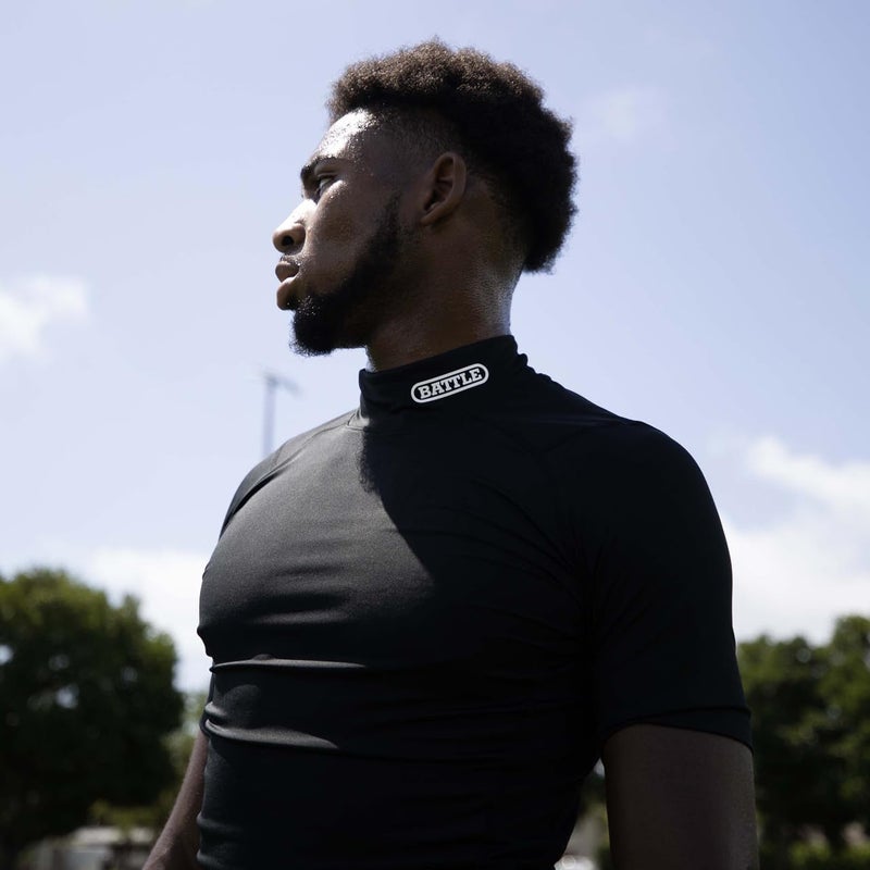 Battle Sports PRO Compression Short Sleeve Mock Neck, 4 Way Stretch, Moisture Wicking for Kids - Image 3